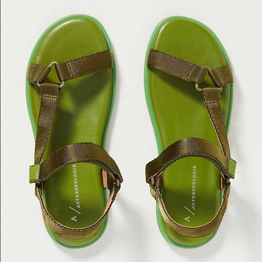 ANTHROPOLOGIE Green Everyday Sandals